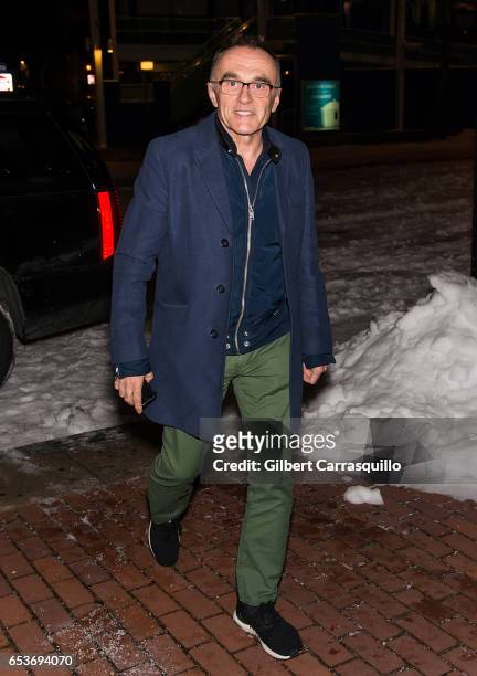 Director Danny Boyle is seen in Philadelphia while promoting his new movie 'T2 Trainspotting' on March 15, 2017 in Philadelphia, Pennsylvania.