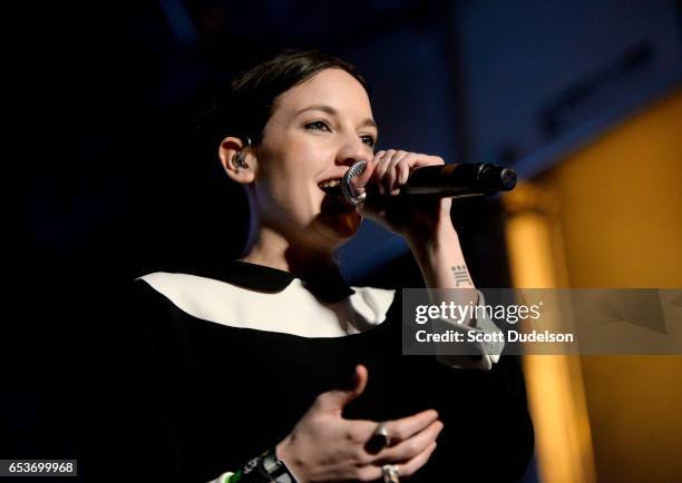 Singer Jain performs onstage during the Pandora SXSW event at The Gatsby on March 15, 2017 in Austin, Texas.