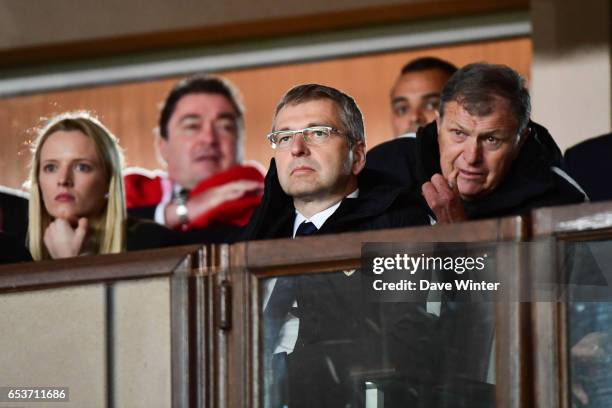 Monaco chairman Dmitriy Rybolovlev during the Uefa Champions League match between As Monaco and Manchester City, round of 16 second leg at Stade...