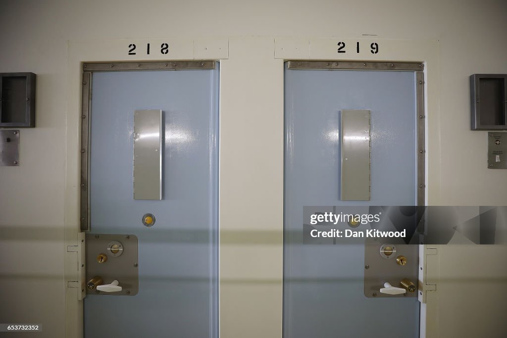 A general view of a cell door at HMP Berwyn on March 15, 2017 in ...