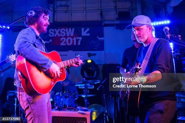 Eric Pulido and Fran Healy of BNQT perform at Easy Tiger on March 15, 2017 in Austin, Texas.