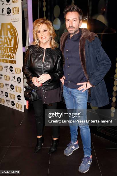 Lydia Lozano and David Valdeperas attend the presentation of the 10th Mr Gay Pride at Barcelo theatre on March 15, 2017 in Madrid, Spain.