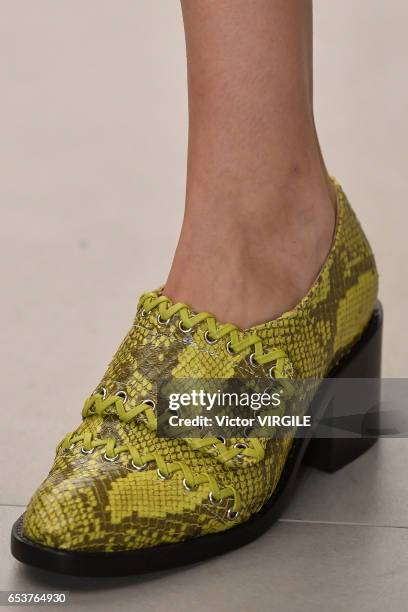 Model walks the runway during Animale fashion show as part of Sao Paulo Fashion Week Summer 2017 on March 13, 2017 in Sao Paulo, Brazil.