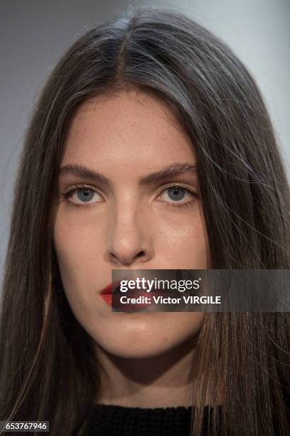 Model walks the runway during Uma fashion show as part of Sao Paulo Fashion Week Summer 2017 on March 13, 2017 in Sao Paulo, Brazil.