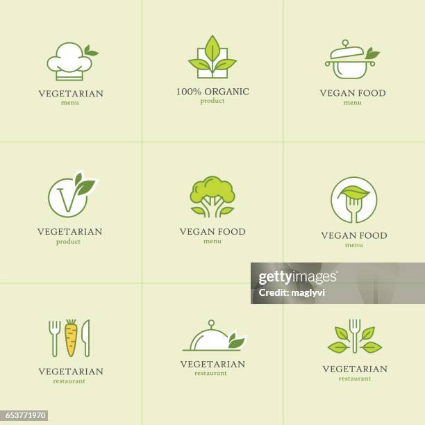 Vegetarian food icons set1