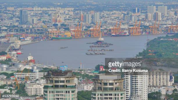 bangkok cityscape. - barry crane stock pictures, royalty-free photos & images