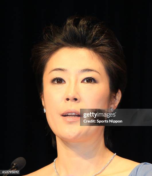 Actress Shinobu Terajima attends the 54th Blue Ribbon Awards Ceremony on February 14, 2012 in Tokyo, Japan.