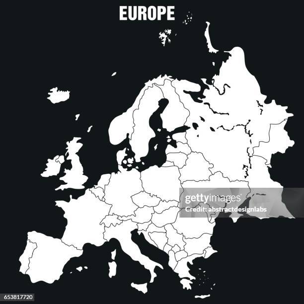 karte von europa - illustration - georgien stock-grafiken, -clipart, -cartoons und -symbole