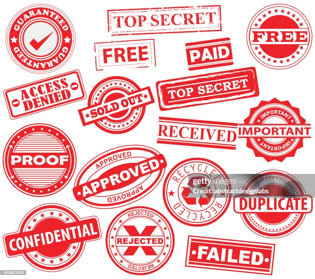 Stempel, Abzeichen, Plakat, Bekanntmachung, Dichtung, Nachricht, Alert - Icon Pack-Illustration