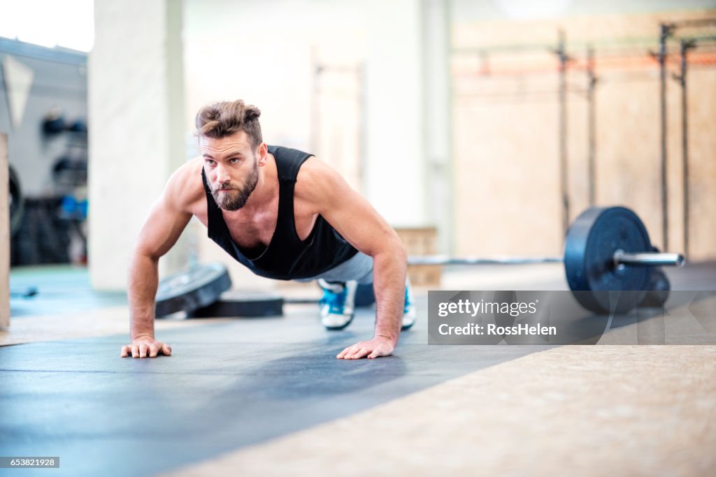 Gym workout in the gym