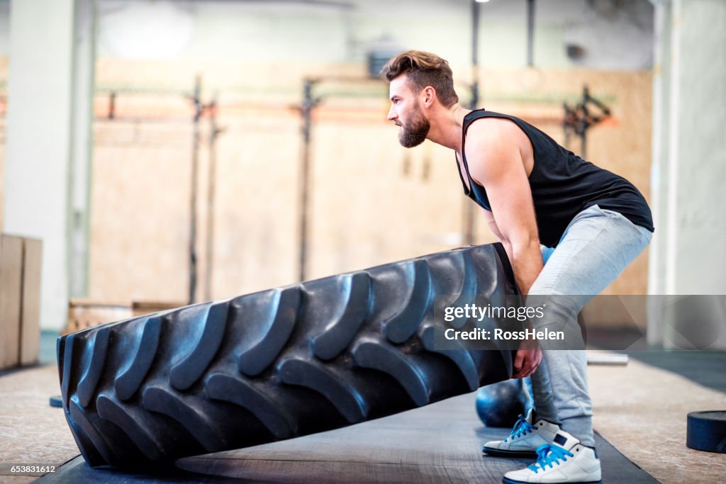 Gym workout in the gym