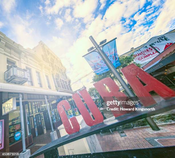 cuba street, wellington, new zealand - howard street stock pictures, royalty-free photos & images