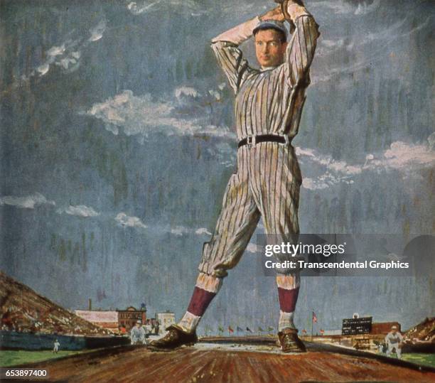Illustration of baseball player Heinie Manush on a Goudey Gum Company card, Cambridge, Massachusetts, 1933.