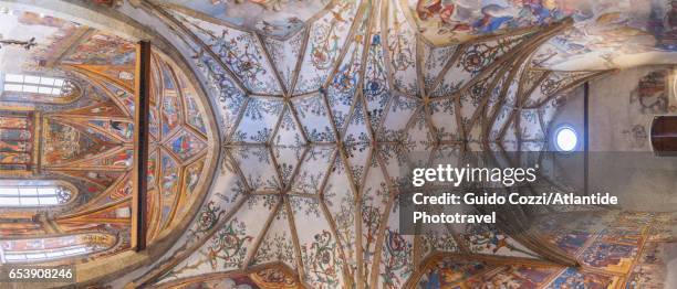 frescoes inside san pietro church - cembra stock pictures, royalty-free photos & images