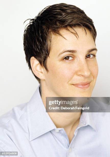 Deborah Feingold/Corbis via Getty Images) NEW YORK Rachel Maddow political commentator, TV host and author poses in 2006 in New York City, New York.
