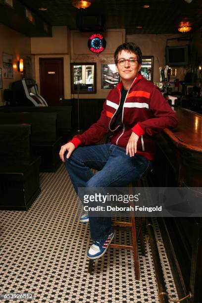 Deborah Feingold/Corbis via Getty Images) NEW YORK Liberal political journalist, commentator and talk show host Rachel Maddow poses in May !8, 2007...