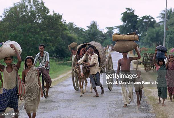 Refugee camp filled with East Pakistani refugees 1971 on the outskirts of Calcutta, the capital of West Bengal and India's largest city. They have...