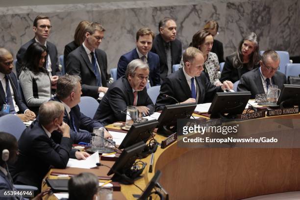 Secretary-General Antonio Guterres addresses the United Nations Security Council open debate on "Trafficking in persons in conflict situations:...