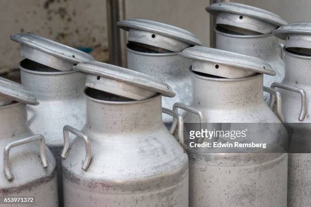 milk cans - milk canister stock pictures, royalty-free photos & images