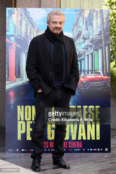 Director Giovanni Veronesi attends a photocall for 'Non e' Un Paese Per Giovani' at Hotel Visconti Palace on March 16, 2017 in Rome, Italy.