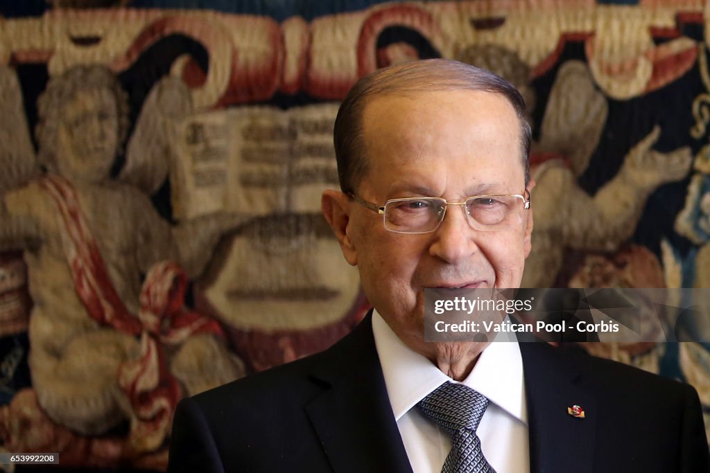 Pope Francis Meets Lebanese President Michel Aoun