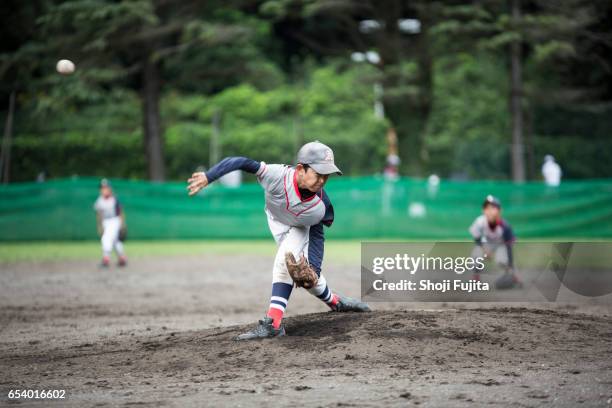 youth baseball players,pitching - kid baseball pitcher stock pictures, royalty-free photos & images