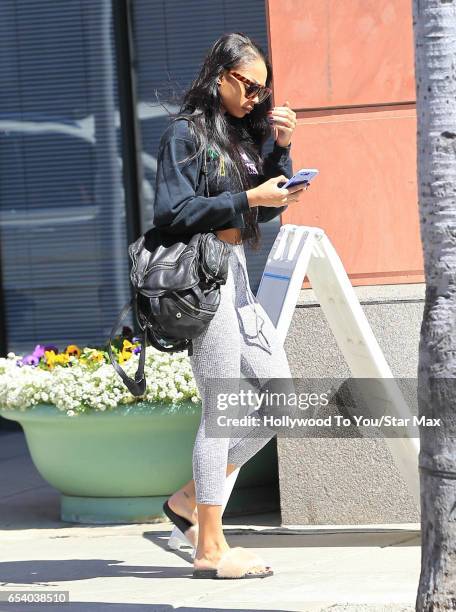 Bria Murphy is seen on March 15, 2017 in Los Angeles, CA.