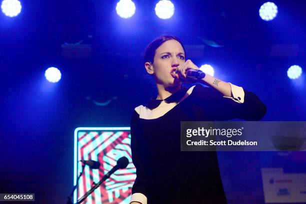 Singer Jain performs onstage during the Pandora SXSW event at The Gatsby on March 15, 2017 in Austin, Texas.