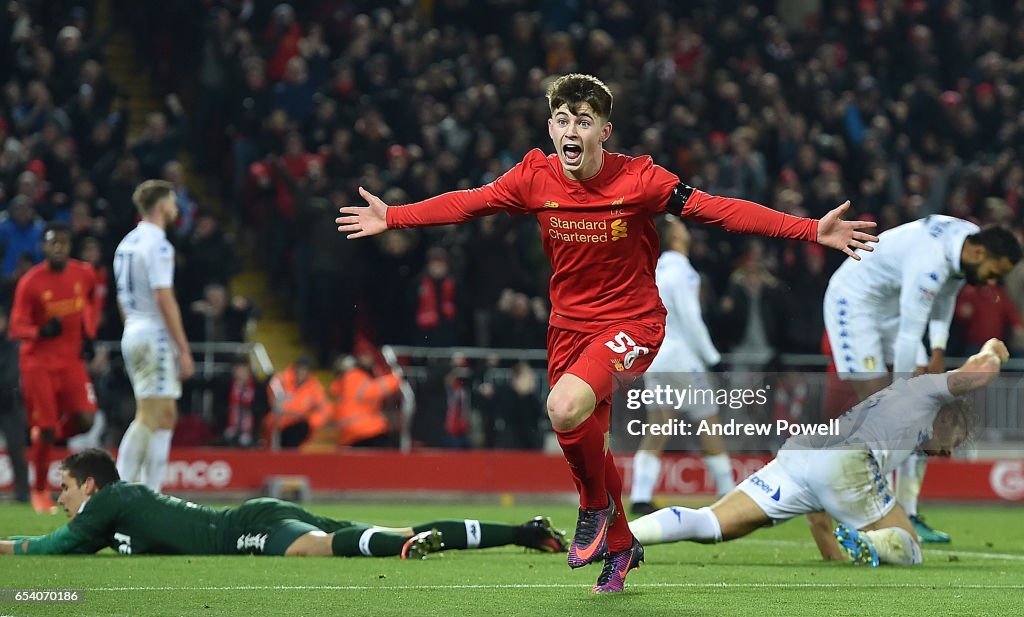 Liverpool v Leeds United - EFL Cup Quarter-Final
