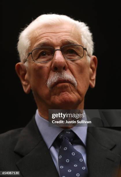 Court of Appeals for the Ninth Circuit Court Judge Carlos Bea looks on during a House Judiciary Committee hearing on March 16, 2017 in Washington,...