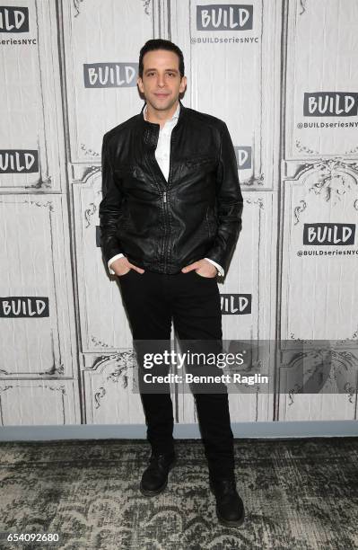 Actor Nick Cordero attends the Build Series at Build Studio on March 16, 2017 in New York City.