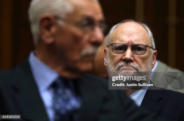 Ninth Circuit Appeals Court Judge Sidney Thomas looks on before the start of a House Judiciary Committee hearing on March 16, 2017 in Washington, DC....