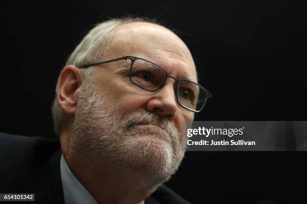 Ninth Circuit Appeals Court Judge Sidney Thomas testifies before a House Judiciary Committee hearing on March 16, 2017 in Washington, DC. Judges with...