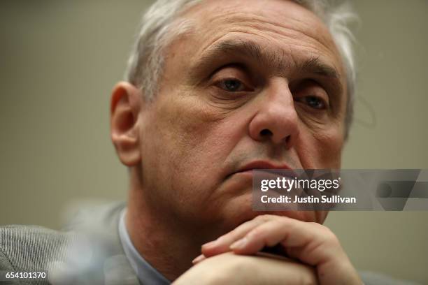 Ninth Circuit Appeals Court Judge Alex Kozinski looks on during a House Judiciary Committee hearing on March 16, 2017 in Washington, DC. Judges with...