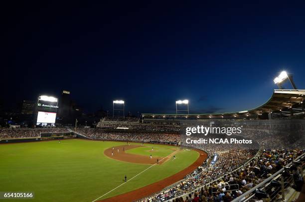 The University of Virginia takes on Vanderbilt University during the Division I Men's Baseball Championship held at TD Ameritrade Park in Omaha, NE....