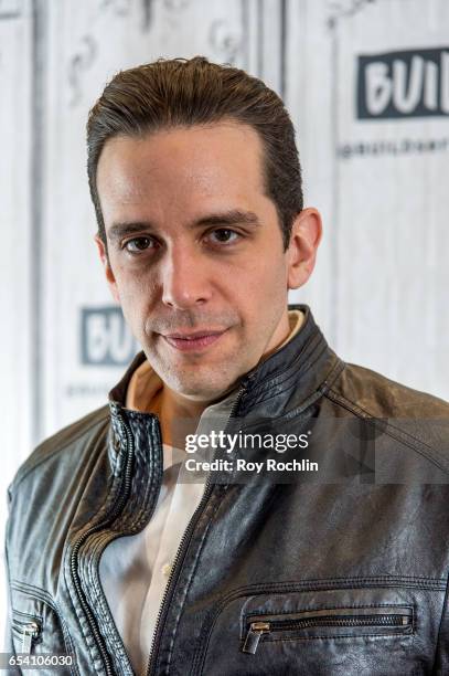 Actor Nick Cordero discusses "A Bronx Tale" with The Build Series at Build Studio on March 16, 2017 in New York City.