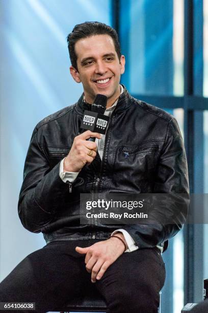 Actor Nick Cordero discusses "A Bronx Tale" with The Build Series at Build Studio on March 16, 2017 in New York City.