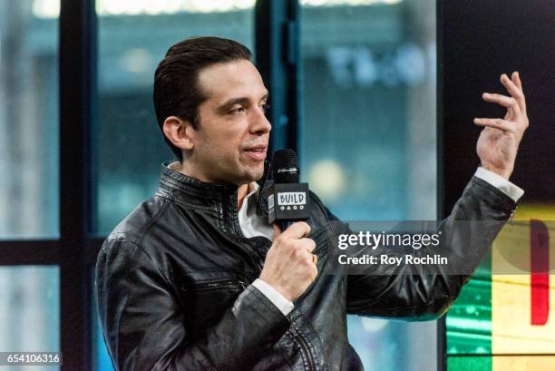 Actor Nick Cordero discusses "A Bronx Tale" with The Build Series at Build Studio on March 16, 2017 in New York City.