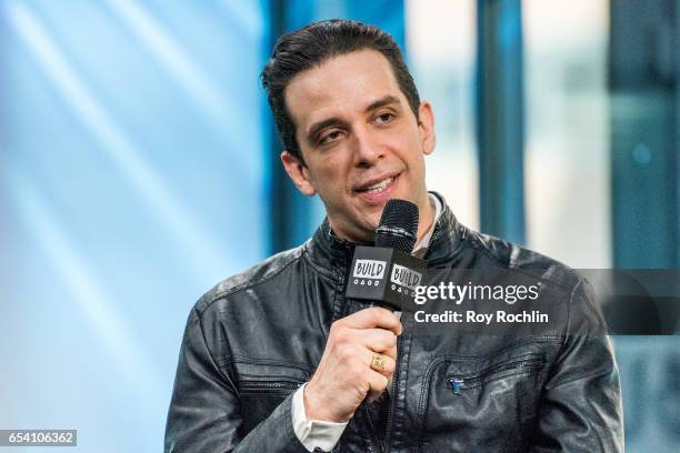 Actor Nick Cordero discusses "A Bronx Tale" with The Build Series at Build Studio on March 16, 2017 in New York City.