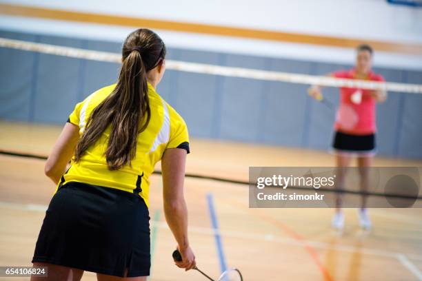 women's badminton - women's badminton stock pictures, royalty-free photos & images