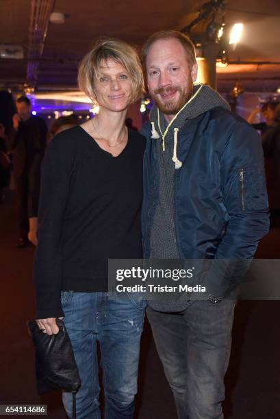 Johann von Buelow and his wife Katrin von Buelow attend the After Party of the premiere of the Amazon series 'You are wanted' at CineStar on March...