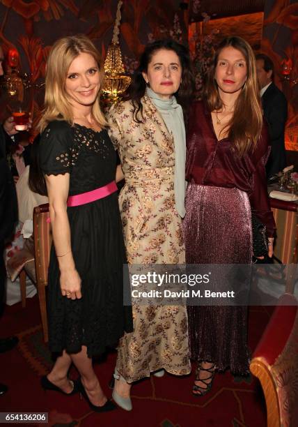 Emilia Fox, Luisa Beccaria and Virginia Galateri attend the Luisa Beccaria and Robin Birley event celebrating Sicilian lifestyle, music and fashion...