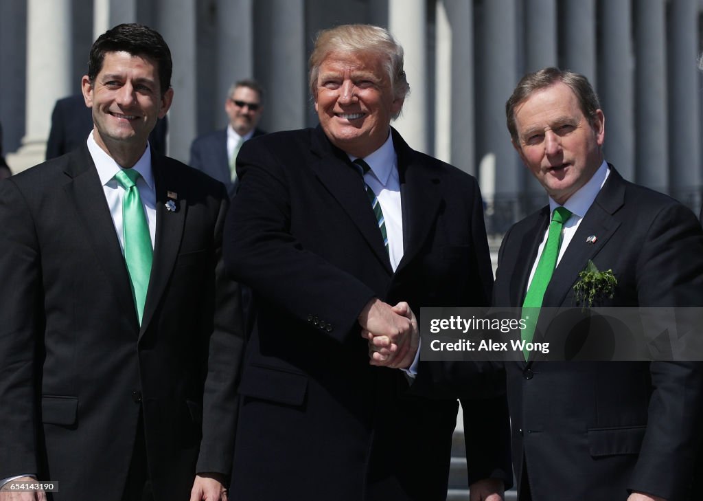 Trump, Paul Ryan Attend Traditional Congressional Luncheon For Irish PM