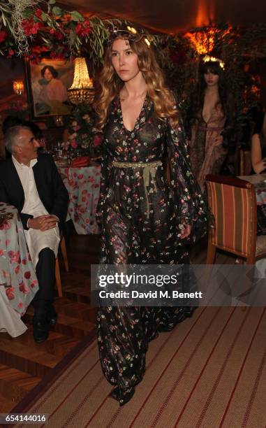 Daisy Boyd attends the Luisa Beccaria and Robin Birley event celebrating Sicilian lifestyle, music and fashion at 'Upstairs', at 5 Hertford Street on...