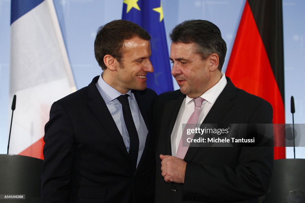 Emmanuel Macron Meets German Foreign Minister Gabriel