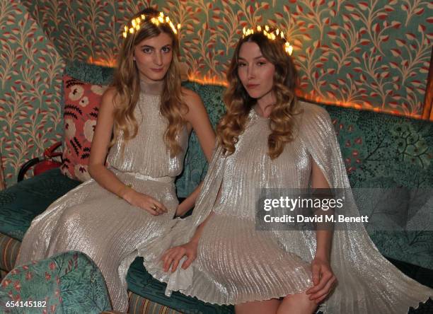 Camilla Mostertz and Daisy Boyd attend the Luisa Beccaria and Robin Birley event celebrating Sicilian lifestyle, music and fashion at 'Upstairs', at...