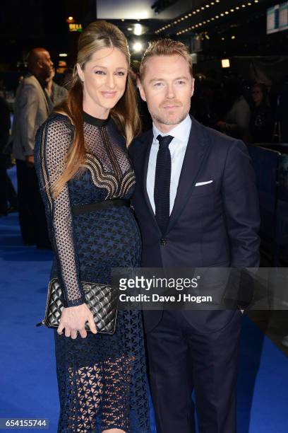 Storm Keating and Ronan Keating attend the World Premiere of "Another Mother's Son" on March 16, 2017 in London, England.