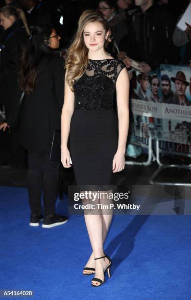 Izzy Meikle-Small attends the World Premiere of "Another Mother's Son" on March 16, 2017 at Odeon Leicester Sqaure in London, England.