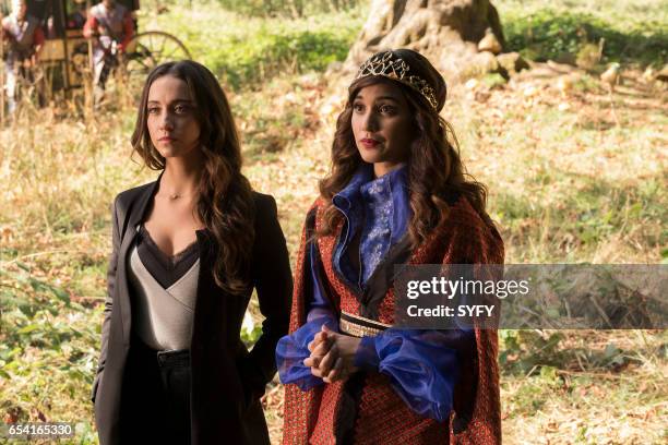 Word As Bond" Episode 208 -- Pictured: Stella Maeve as Julia, Summer Bishil as Margo --