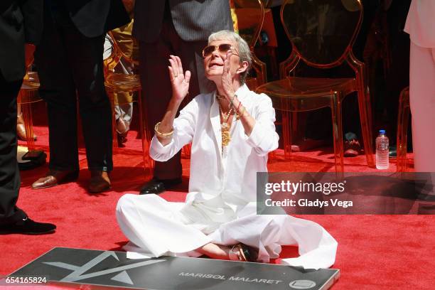 Marisol Malaret is honored with a star in Paseo de la Fama on March 16, 2017 in San Juan, Puerto Rico.